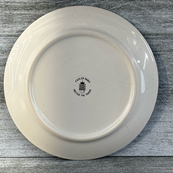 Cats Of Paris Kiss That Frog Cleen Hector The Tenor 8” Plate Hector Le Tenor - Picture 3 of 9